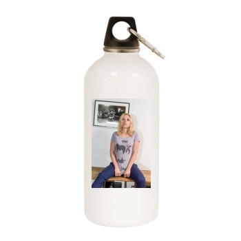 Scarlett Johansson White Water Bottle With Carabiner