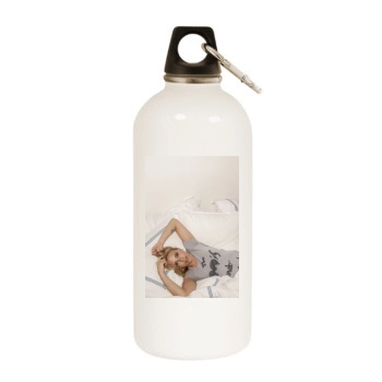 Scarlett Johansson White Water Bottle With Carabiner