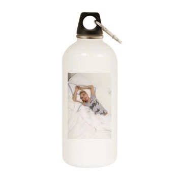 Scarlett Johansson White Water Bottle With Carabiner