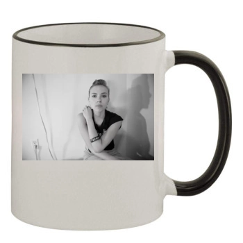 Scarlett Johansson 11oz Colored Rim & Handle Mug