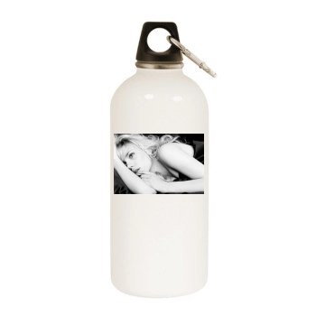 Scarlett Johansson White Water Bottle With Carabiner