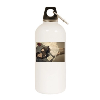 Scarlett Johansson White Water Bottle With Carabiner