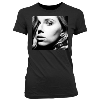 Scarlett Johansson Women's Junior Cut Crewneck T-Shirt