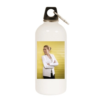 Scarlett Johansson White Water Bottle With Carabiner