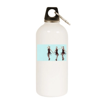 Scarlett Johansson White Water Bottle With Carabiner