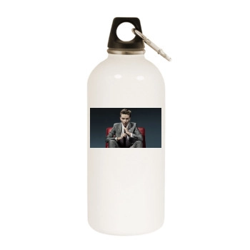 Scarlett Johansson White Water Bottle With Carabiner