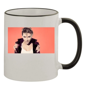 Scarlett Johansson 11oz Colored Rim & Handle Mug