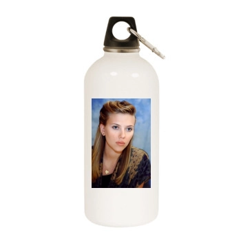 Scarlett Johansson White Water Bottle With Carabiner