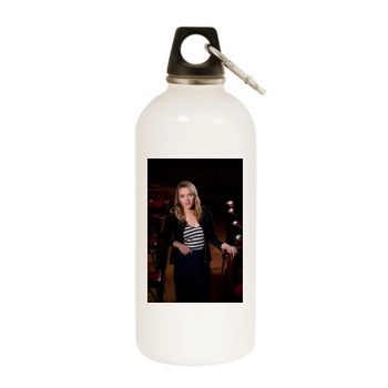 Scarlett Johansson White Water Bottle With Carabiner