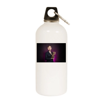 Scarlett Johansson White Water Bottle With Carabiner