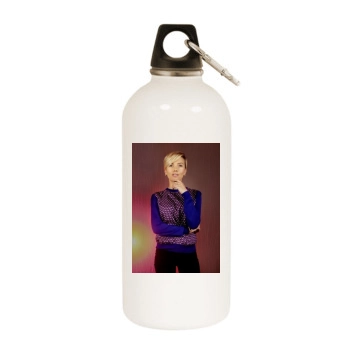 Scarlett Johansson White Water Bottle With Carabiner