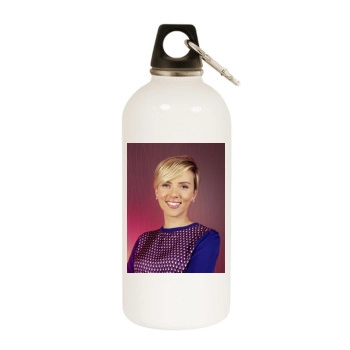 Scarlett Johansson White Water Bottle With Carabiner