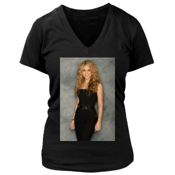 Shakira Women's Deep V-Neck TShirt