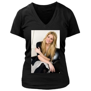 Shakira Women's Deep V-Neck TShirt