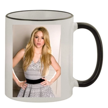 Shakira 11oz Colored Rim & Handle Mug