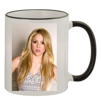 Shakira 11oz Colored Rim & Handle Mug