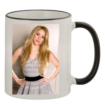 Shakira 11oz Colored Rim & Handle Mug