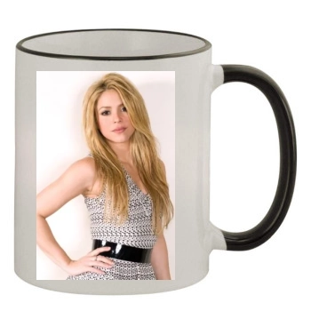 Shakira 11oz Colored Rim & Handle Mug