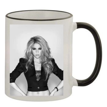 Shakira 11oz Colored Rim & Handle Mug