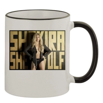 Shakira 11oz Colored Rim & Handle Mug