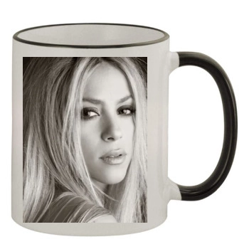 Shakira 11oz Colored Rim & Handle Mug