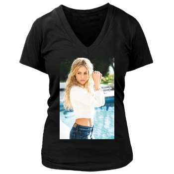 Shakira Women's Deep V-Neck TShirt