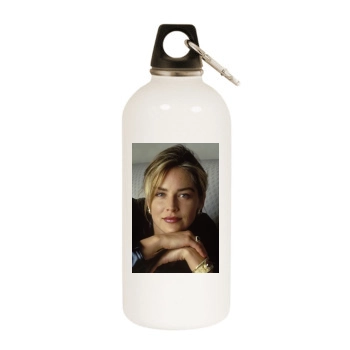 Sharon Stone White Water Bottle With Carabiner