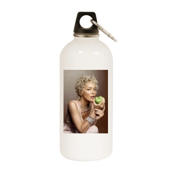 Sharon Stone White Water Bottle With Carabiner