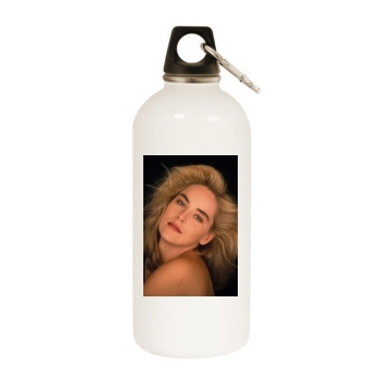 Sharon Stone White Water Bottle With Carabiner