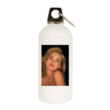 Sharon Stone White Water Bottle With Carabiner