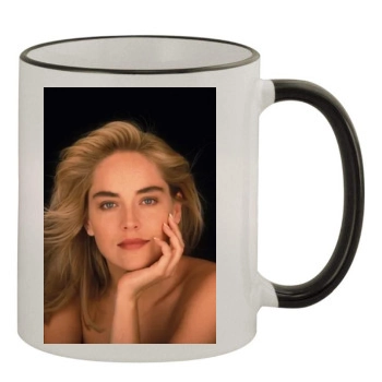 Sharon Stone 11oz Colored Rim & Handle Mug