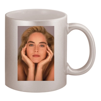 Sharon Stone 11oz Metallic Silver Mug