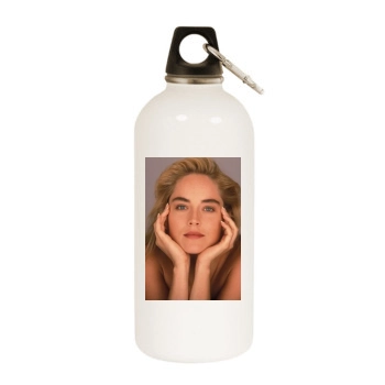 Sharon Stone White Water Bottle With Carabiner