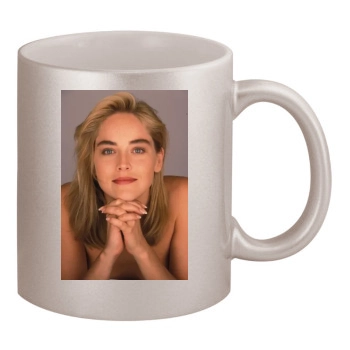 Sharon Stone 11oz Metallic Silver Mug