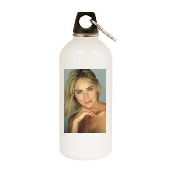 Sharon Stone White Water Bottle With Carabiner