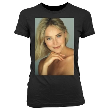 Sharon Stone Women's Junior Cut Crewneck T-Shirt