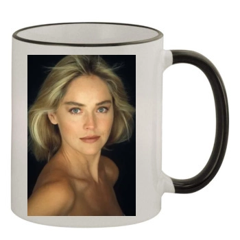 Sharon Stone 11oz Colored Rim & Handle Mug