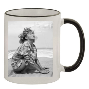 Sharon Stone 11oz Colored Rim & Handle Mug