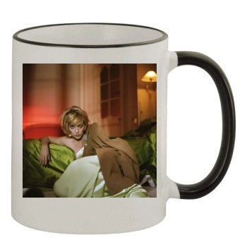 Sharon Stone 11oz Colored Rim & Handle Mug