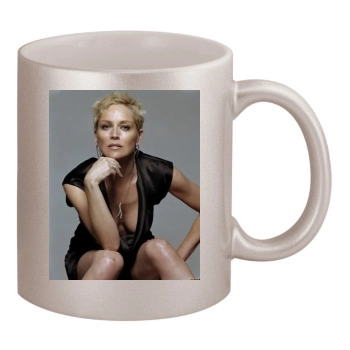 Sharon Stone 11oz Metallic Silver Mug