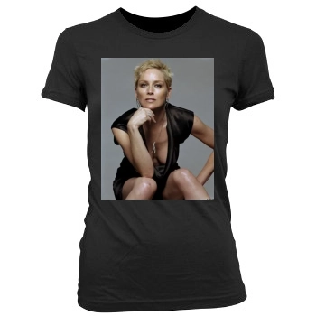 Sharon Stone Women's Junior Cut Crewneck T-Shirt