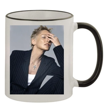 Sharon Stone 11oz Colored Rim & Handle Mug