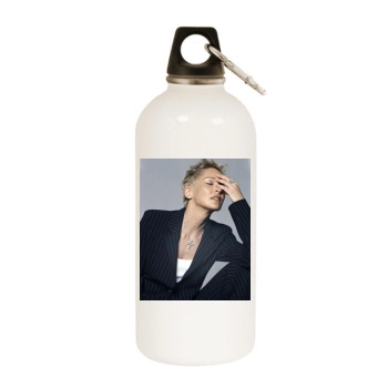 Sharon Stone White Water Bottle With Carabiner