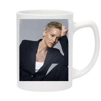 Sharon Stone 14oz White Statesman Mug