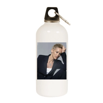 Sharon Stone White Water Bottle With Carabiner