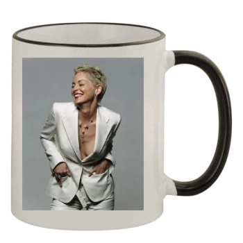 Sharon Stone 11oz Colored Rim & Handle Mug