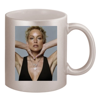 Sharon Stone 11oz Metallic Silver Mug