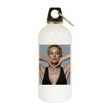 Sharon Stone White Water Bottle With Carabiner