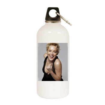 Sharon Stone White Water Bottle With Carabiner