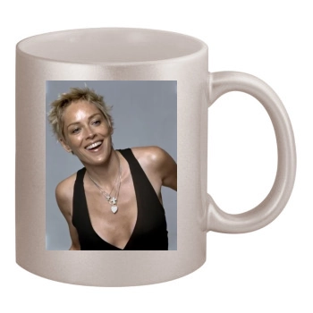 Sharon Stone 11oz Metallic Silver Mug